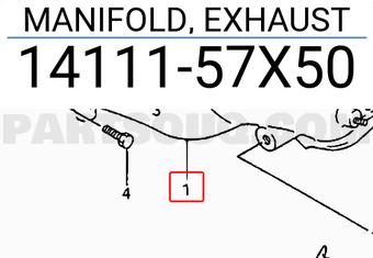 Suzuki 1411157X50 MANIFOLD, EXHAUST