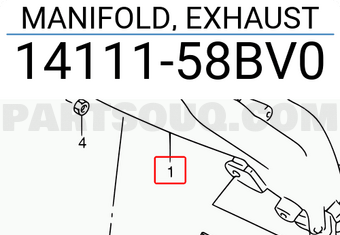 Suzuki 1411158BV0 MANIFOLD, EXHAUST