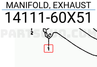 Suzuki 1411160X51 MANIFOLD, EXHAUST