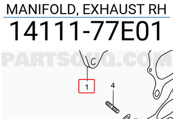 Suzuki 1411177E01 MANIFOLD, EXHAUST RH