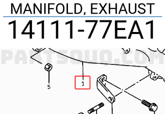 Suzuki 1411177EA1 MANIFOLD, EXHAUST