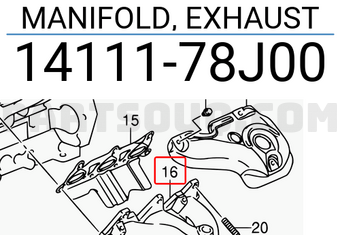 Suzuki 1411178J00 MANIFOLD, EXHAUST