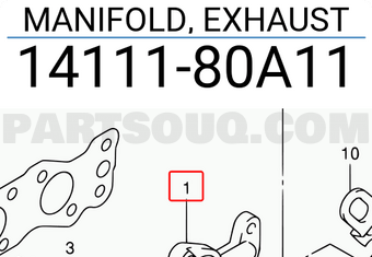 Suzuki 1411180A11 MANIFOLD, EXHAUST