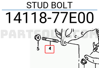 Suzuki 1411877E00 STUD BOLT