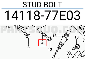 Suzuki 1411877E03 STUD BOLT