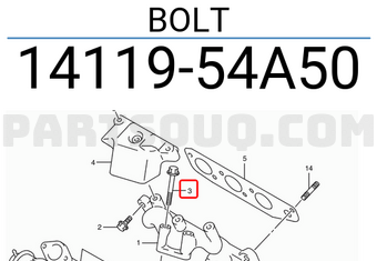 Suzuki 1411954A50 BOLT