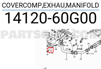 Suzuki 1412060G00 COVERCOMP,EXHAU,MANIFOLD