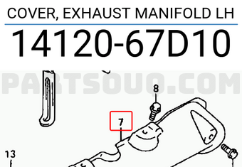 Suzuki 1412067D10 COVER, EXHAUST MANIFOLD LH