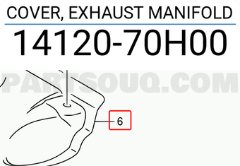 Suzuki 1412070H00 COVER, EXHAUST MANIFOLD