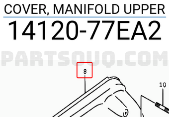 Suzuki 1412077EA2 COVER, MANIFOLD UPPER
