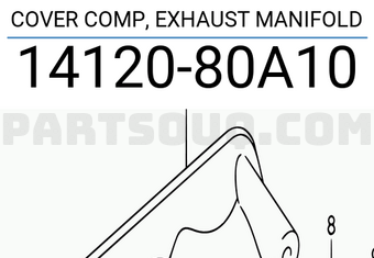 Suzuki 1412080A10 COVER COMP, EXHAUST MANIFOLD