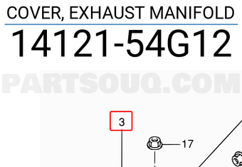 Suzuki 1412154G12 COVER, EXHAUST MANIFOLD