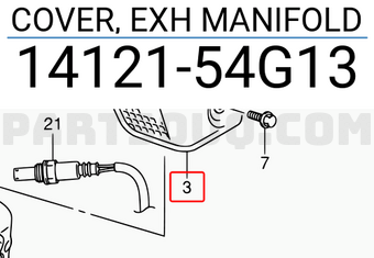 Suzuki 1412154G13 COVER, EXH MANIFOLD
