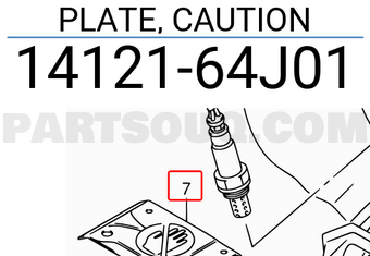 Suzuki 1412164J01 PLATE, CAUTION