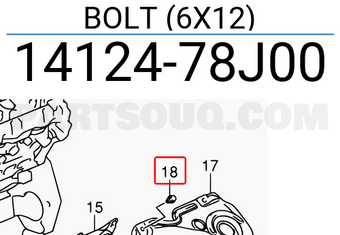 Suzuki 1412478J00 BOLT (6X12)