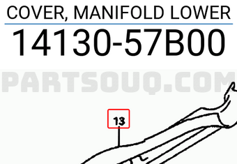 Suzuki 1413057B00 COVER, MANIFOLD LOWER