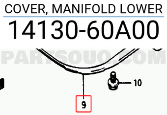 Suzuki 1413060A00 COVER, MANIFOLD LOWER