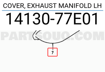 Suzuki 1413077E01 COVER, EXHAUST MANIFOLD LH