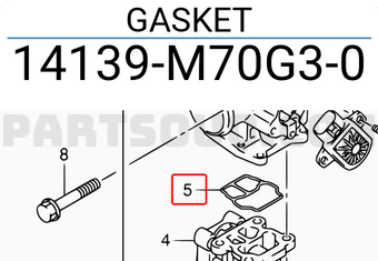 Suzuki 14139M70G30 GASKET