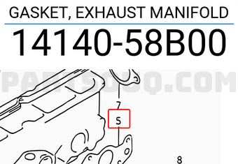 Suzuki 1414058B00 GASKET, EXHAUST MANIFOLD