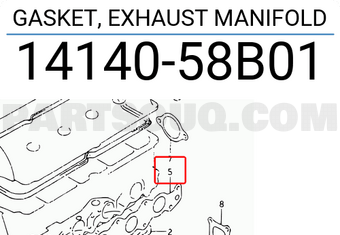 Suzuki 1414058B01 GASKET, EXHAUST MANIFOLD