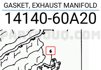 Suzuki 1414060A20 GASKET, EXHAUST MANIFOLD