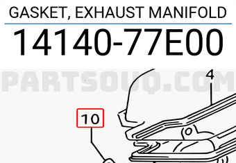 Suzuki 1414077E00 GASKET, EXHAUST MANIFOLD