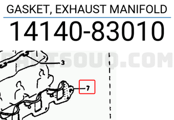 Suzuki 1414083010 GASKET, EXHAUST MANIFOLD