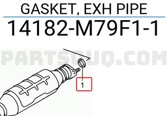 Suzuki 14182M79F11 GASKET, EXH PIPE