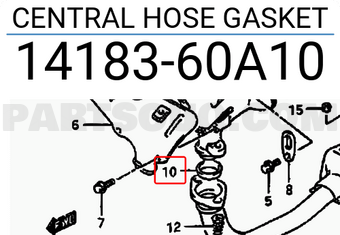 Suzuki 1418360A10 CENTRAL HOSE GASKET