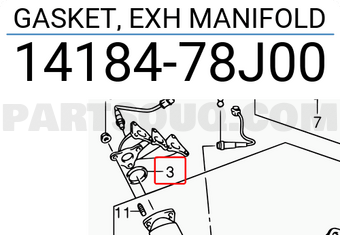 Suzuki 1418478J00 GASKET, EXH MANIFOLD
