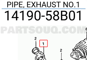Suzuki 1419058B01 PIPE, EXHAUST NO.1