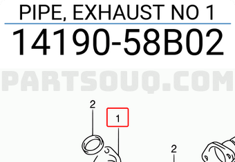Suzuki 1419058B02 PIPE, EXHAUST NO 1
