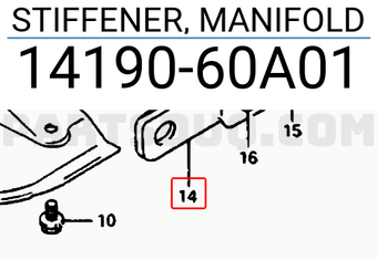 Suzuki 1419060A01 STIFFENER, MANIFOLD