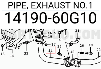 Suzuki 1419060G10 PIPE, EXHAUST NO.1