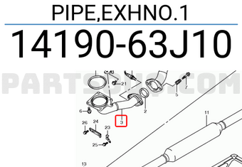 Suzuki 1419063J10 PIPE,EXHNO.1
