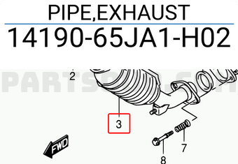Suzuki 1419065JA1H02 PIPE,EXHAUST