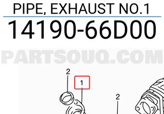Suzuki 1419066D00 PIPE, EXHAUST NO.1