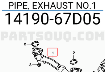 Suzuki 1419067D05 PIPE, EXHAUST NO.1