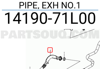 Suzuki 1419071L00 PIPE, EXH NO.1
