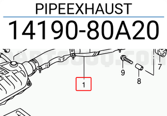 Suzuki 1419080A20 PIPEEXHAUST