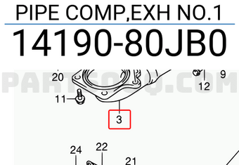 Suzuki 1419080JB0 PIPE COMP,EXH NO.1