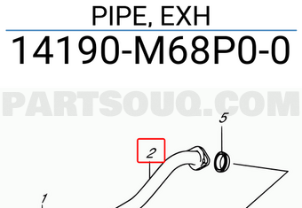 Suzuki 14190M68P00 PIPE, EXH