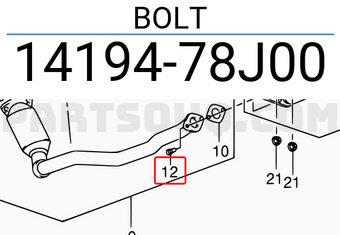 Suzuki 1419478J00 BOLT
