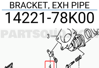 Suzuki 1422178K00 BRACKET, EXH PIPE