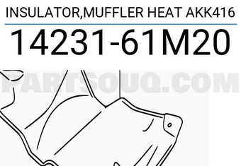 Suzuki 1423161M20 INSULATOR,MUFFLER HEAT AKK416