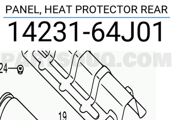 Suzuki 1423164J01 PANEL, HEAT PROTECTOR REAR
