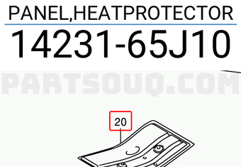 Suzuki 1423165J10 PANEL,HEATPROTECTOR