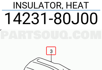 Suzuki 1423180J00 INSULATOR, HEAT