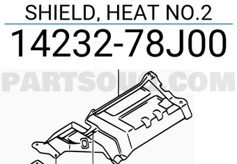Suzuki 1423278J00 SHIELD, HEAT NO.2